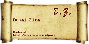 Dunai Zita névjegykártya