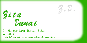 zita dunai business card